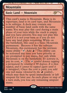 Mountain (#257) (The Full-Text Lands) (foil)